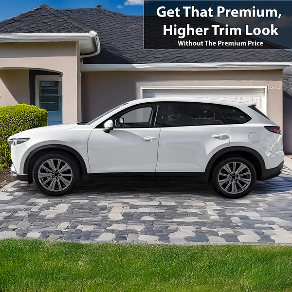 Vinyl Chrome Delete Wheel Rim Front Grille Trim Blackout Decal Stickers Overlay Film Fits Mazda CX-9 2016-2023