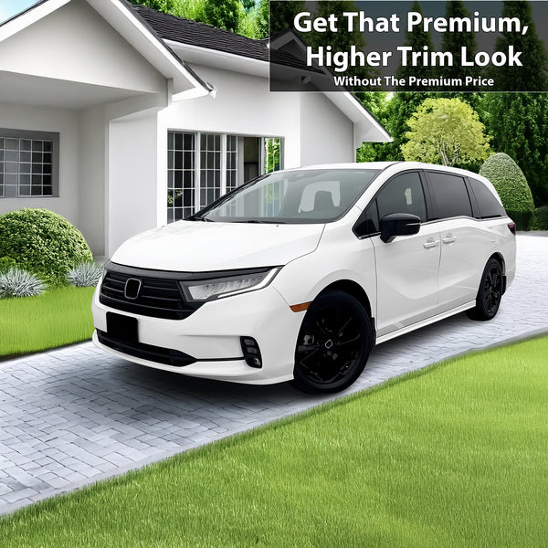 Vinyl Chrome Delete Front Grille Side Window Trim Blackout Decal Stickers Overlay Film Fits Honda Odyssey - Bogar Tech Designs
