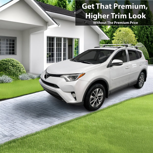 Vinyl Chrome Delete Wheel Rim Grille Side Window Rear Blackout Decal Stickers Overlay Film Fits Toyota Rav4 2013-2018