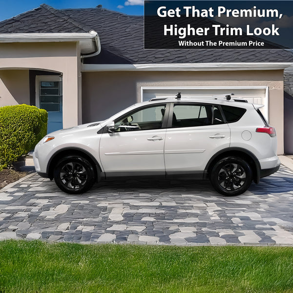 Vinyl Chrome Delete Wheel Rim Grille Side Window Rear Blackout Decal Stickers Overlay Film Fits Toyota Rav4 2013-2018