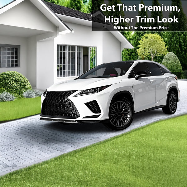 Vinyl Chrome Delete Side Window Front Rear Bumper Wheel Rim Trim Blackout Decal Stickers Overlay Film Fits Lexus RX 2016 - 2022 - Bogar Tech Designs
