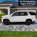 Vinyl Chrome Delete Trim Blackout Decal Stickers Overlay Film Fits Chevrolet Tahoe & Suburban 2021 2022 2023 2024 2025 - Bogar Tech Designs