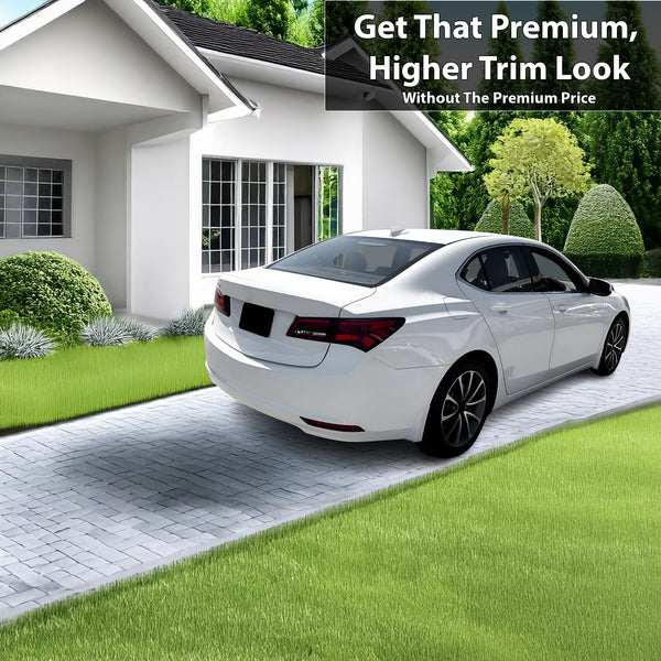 Vinyl Chrome Delete Side Window Front Bumper Rear Wheel Rim Trim Blackout Decal Stickers Overlay Film Fits Acura TLX 2015-2020