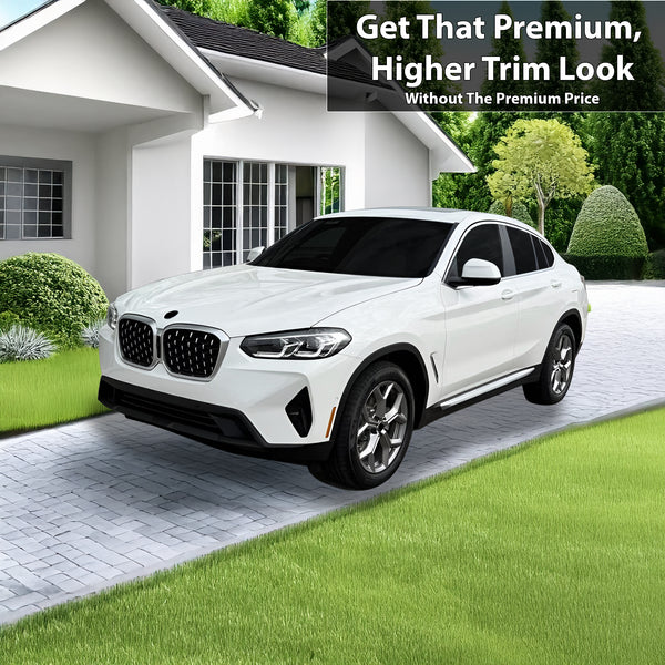 Fits BMW X4 2019-2025 Vinyl Chrome Delete Grille Blackout Decal Stickers Overlay Film