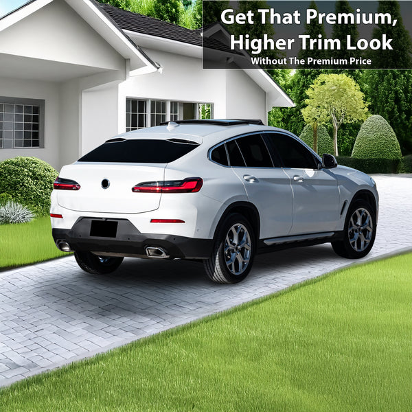 Fits BMW X4 2019-2025 Vinyl Chrome Delete Grille Blackout Decal Stickers Overlay Film