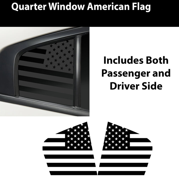 Quarter Window American Flag Vinyl Decal Stickers Fits Dodge Charger 2011 - 2023 - Bogar Tech Designs