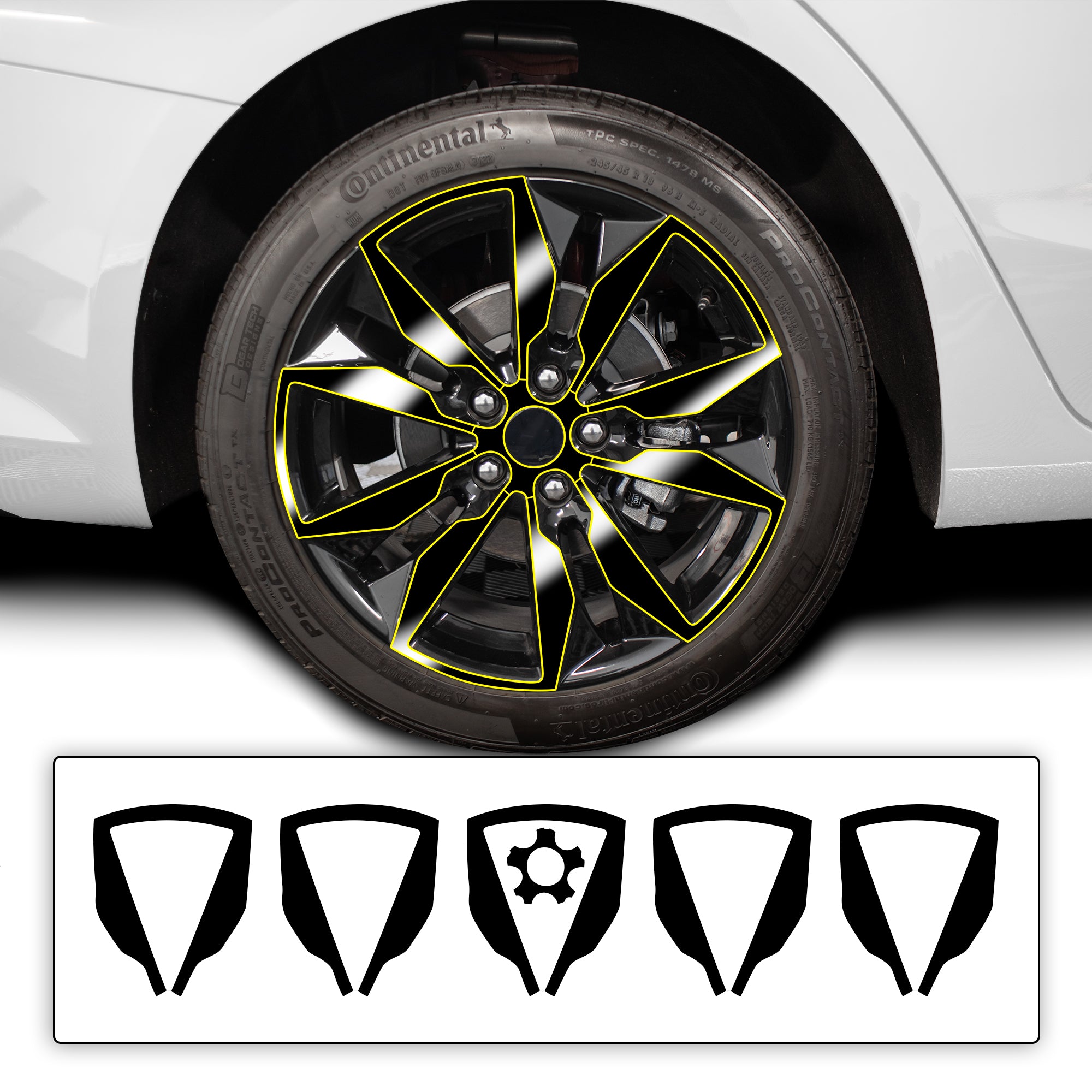 Vinyl Chrome Delete Side Window Front Bumper Wheel Rim Trim Blackout Decal Stickers Overlay Film Fits Chevrolet Malibu 2019 - 2025 - Bogar Tech Designs