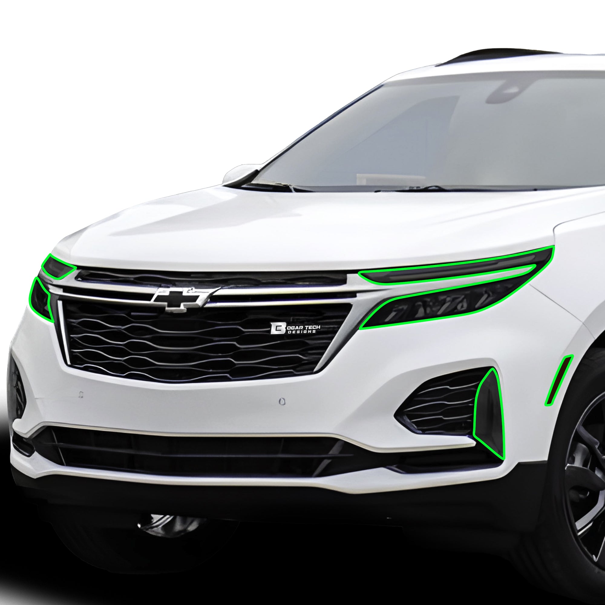 Full Headlight Taillight Precut Smoked PPF Tint Kit Film Overlay Fits Chevrolet Equinox 2022 - 2024 - Bogar Tech Designs