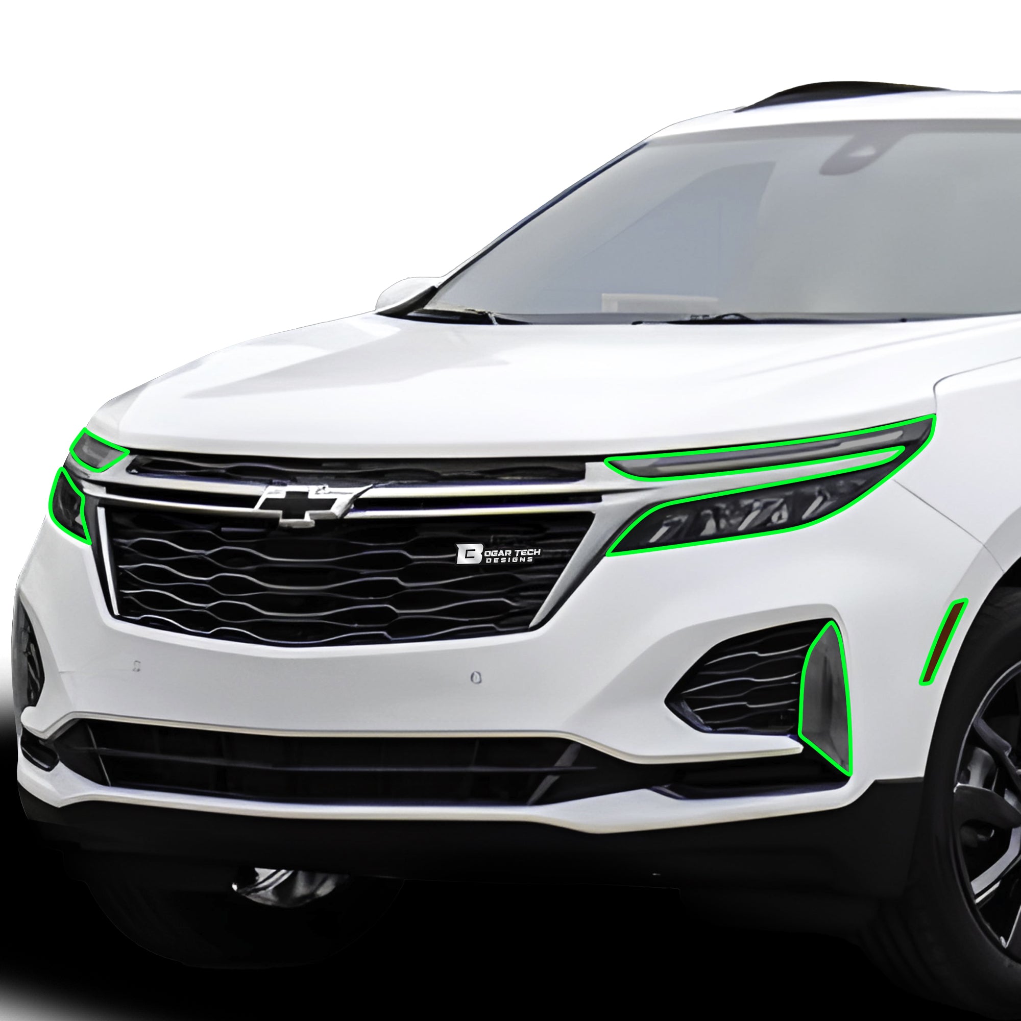 Full Headlight Taillight Precut Smoked PPF Tint Kit Film Overlay Fits Chevrolet Equinox 2022 - 2024 - Bogar Tech Designs