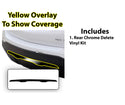 Vinyl Chrome Delete Sides Front Rear Bumper Trim Blackout Decal Stickers Overlay Film Fits Chevy Equinox 2018-2024