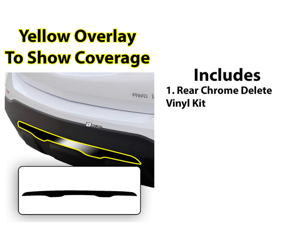 Vinyl Chrome Delete Sides Front Rear Bumper Trim Blackout Decal Stickers Overlay Film Fits Chevy Equinox 2018-2024