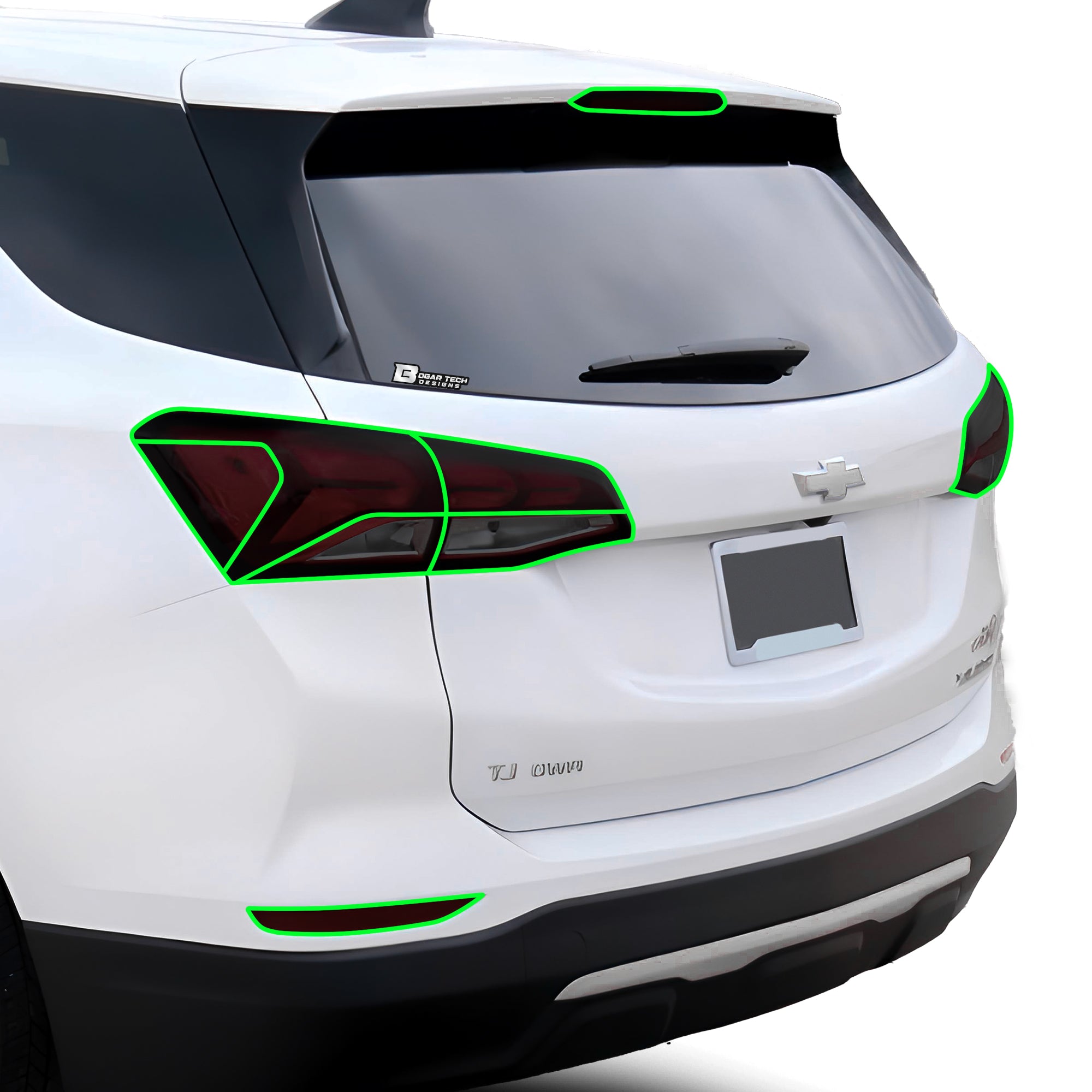 Full Headlight Taillight Precut Smoked PPF Tint Kit Film Overlay Fits Chevrolet Equinox 2022 - 2024 - Bogar Tech Designs