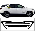 Vinyl Chrome Delete Sides Front Rear Bumper Trim Blackout Decal Stickers Overlay Film Fits Chevy Equinox 2018-2024
