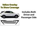 Vinyl Chrome Delete Sides Front Rear Bumper Trim Blackout Decal Stickers Overlay Film Fits Chevy Equinox 2018-2024