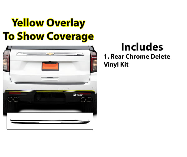 Vinyl Chrome Delete Trim Blackout Decal Stickers Overlay Film Fits Chevrolet Tahoe & Suburban 2021 2022 2023 2024 2025 - Bogar Tech Designs
