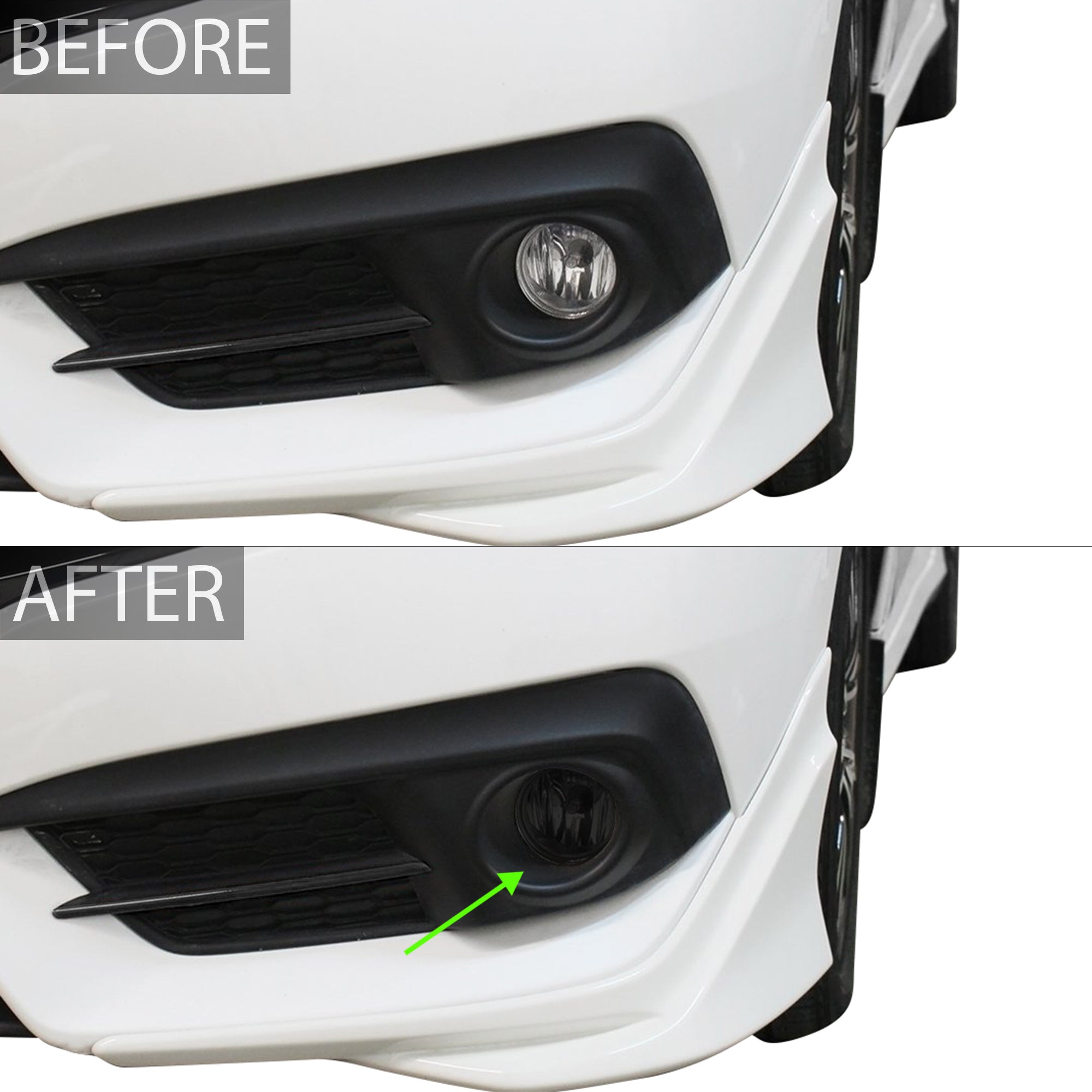 Fog Tail Light Reflector Sidemarker Smoke Tint Overlay Film Fits Civic Sedan 2016 - 2021 - Bogar Tech Designs
