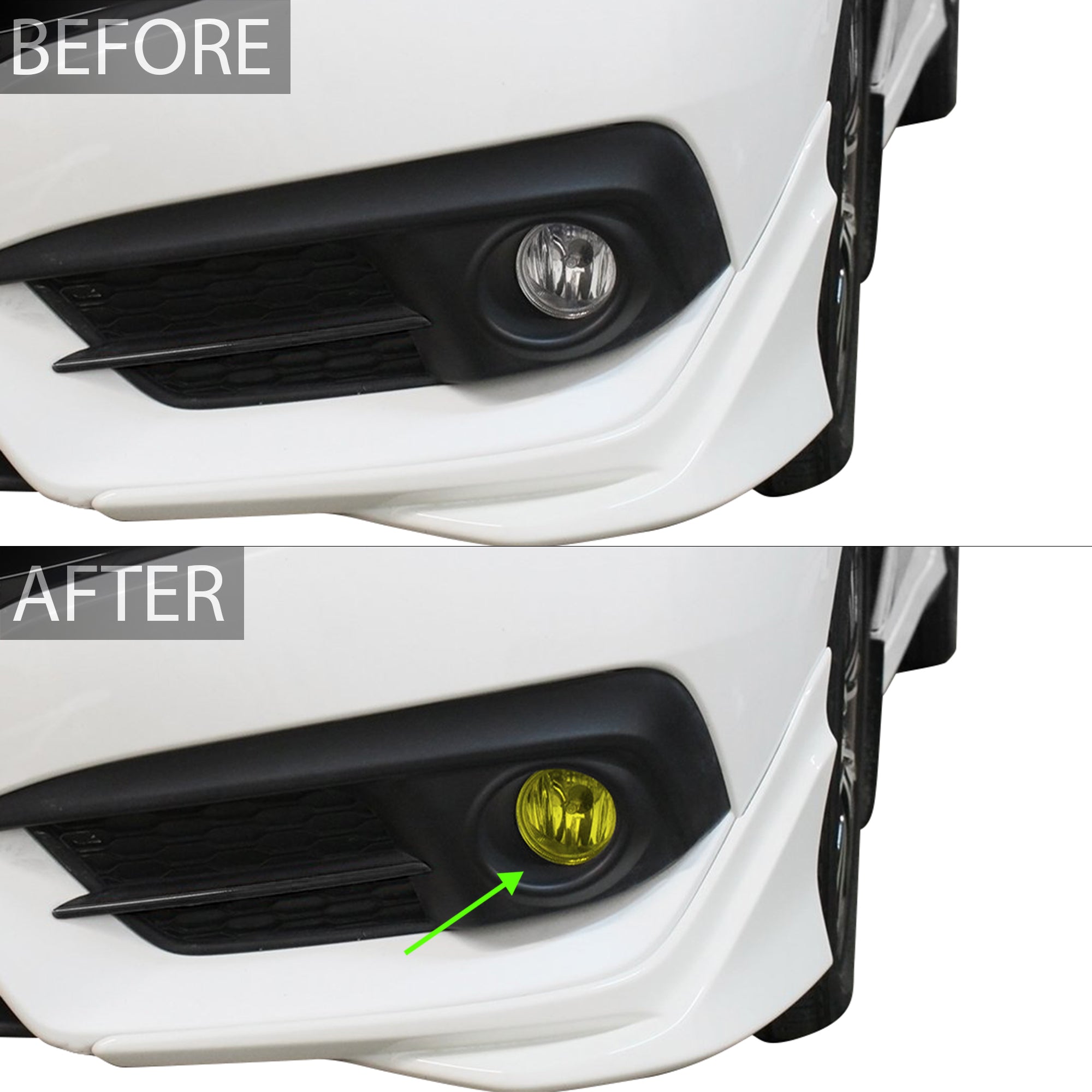Fog Tail Light Reflector Sidemarker Smoke Tint Overlay Film Fits Civic Sedan 2016 - 2021 - Bogar Tech Designs