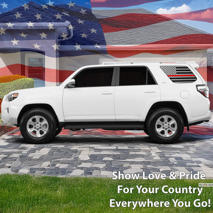 Precut Window American Flag Vinyl Decal Stickers Fits Toyota 4Runner 2010 - 20245th Generation - Bogar Tech Designs