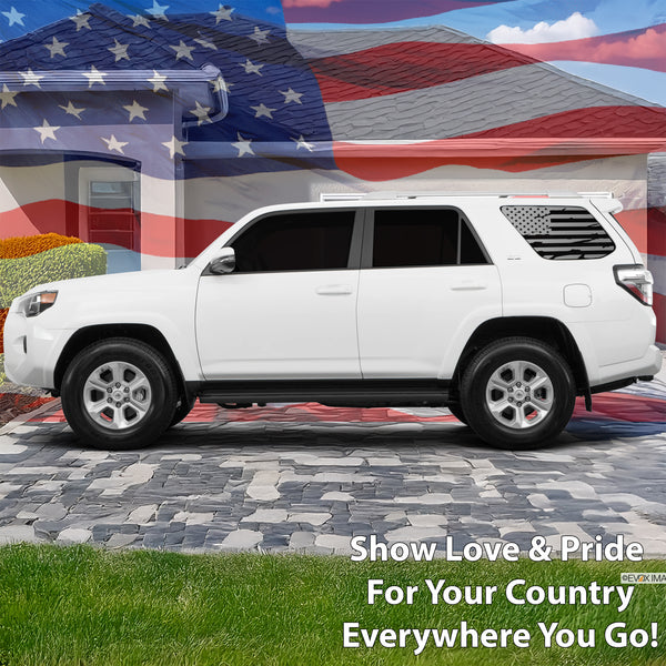 Precut Window American Flag Vinyl Decal Stickers Fits Toyota 4Runner 2010-2024 5th Generation