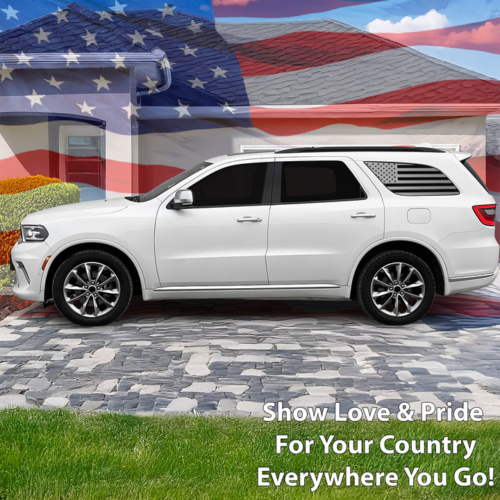 Precut Window American Flag Vinyl Decal Stickers Fits Dodge Durango 2014 - 2025 - Bogar Tech Designs