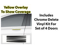 Vinyl Chrome Delete Grille Side Window Rear Blackout Decal Stickers Overlay Film Fits Lincoln MKZ 2013 - 2020 - Bogar Tech Designs