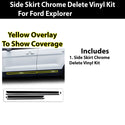 Vinyl Chrome Delete Grille Window Wheel Blackout Decal Stickers Overlay Film Fits Ford Explorer 2016 - 2019 - Bogar Tech Designs