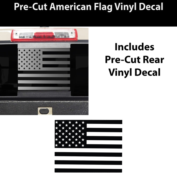 Window American Flag Vinyl Decal Stickers Fits Chevrolet Colorado 2015 - 2025 - Bogar Tech Designs