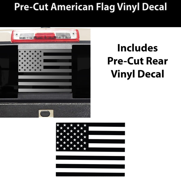 Window American Flag Vinyl Decal Stickers Fits Chevrolet Colorado 2015 - 2025 - Bogar Tech Designs