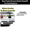 Vinyl Chrome Delete Grille Window Wheel Blackout Decal Stickers Overlay Film Fits Ford Explorer 2016 - 2019 - Bogar Tech Designs