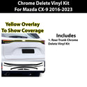 Vinyl Chrome Delete Wheel Rim Front Grille Trim Blackout Decal Stickers Overlay Film Fits Mazda CX-9 2016-2023