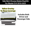 Vinyl Chrome Delete Wheel Rim Front Grille Trim Blackout Decal Stickers Overlay Film Fits Mazda CX-9 2016-2023