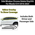 Vinyl Chrome Delete Wheel Rim Front Grille Trim Blackout Decal Stickers Overlay Film Fits Mazda CX-9 2016-2023