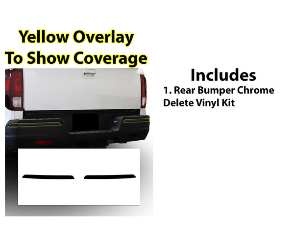 Vinyl Chrome Delete Grille Side Window Rear Blackout Decal Stickers Overlay Film Fits Honda Ridgeline 2017-2025