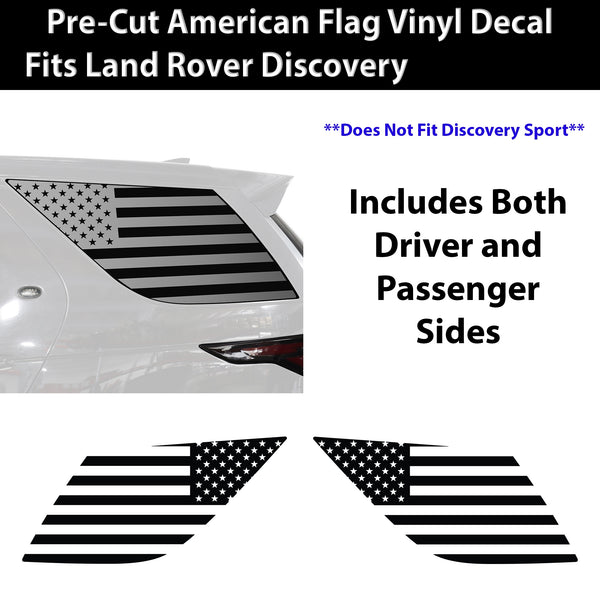 Quarter Window American Flag Vinyl Decal Stickers Fits Land Rover Discovery 2017 - 2025 - Bogar Tech Designs