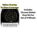 Vinyl Chrome Delete Grille Side Window Rear Blackout Decal Stickers Overlay Film Fits Jeep Compass 2018-2025