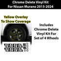 Vinyl Chrome Delete Grille Side Window Rear Blackout Decal Stickers Overlay Film Fits Nissan Murano - Bogar Tech Designs