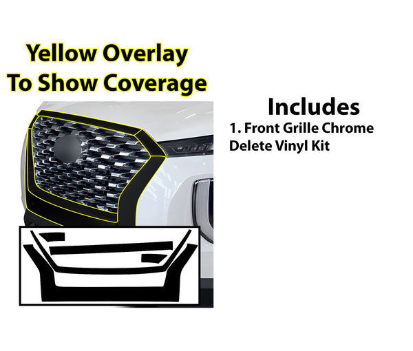 Side Window Skirt Vinyl Chrome Delete Trim Blackout Decal Stickers Overlay Film Fits Hyundai Palisade 2020 - 2025 - Bogar Tech Designs