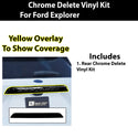 Window Vinyl Chrome Delete Trim Blackout Decal Stickers Overlay Film Fits Ford Explorer 2020 2021 2022 2023 2024 2025