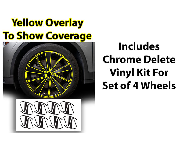 Vinyl Chrome Delete Grille Rear Bumper Wheel Blackout Decal Stickers Overlay Film Fits Polestar 2 2020-2025