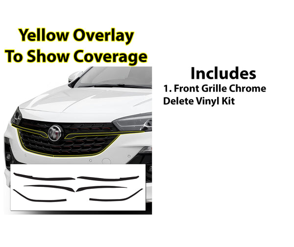 Vinyl Chrome Delete Grille Side Window Wheel Blackout Decal Stickers Overlay Film Fits Buick Encore GX 2020 - 2025 - Bogar Tech Designs