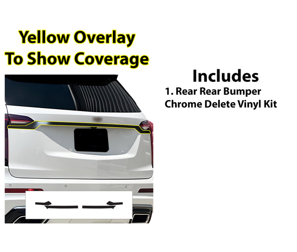 Vinyl Chrome Delete Grille Side Window Rear Blackout Decal Stickers Overlay Film Fits Cadillac XT6 2020 - 2025 - Bogar Tech Designs
