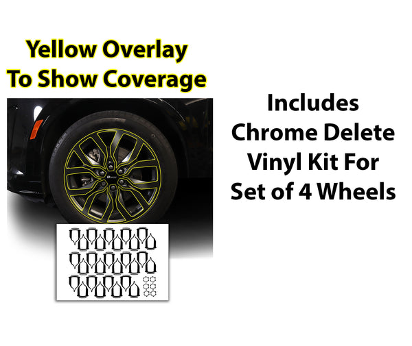 Vinyl Chrome Delete Grille Side Window Rear Blackout Decal Stickers Overlay Film Fits Cadillac XT6 2020 - 2025 - Bogar Tech Designs