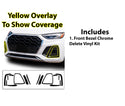 Vinyl Chrome Delete Grille Side Window Rear Blackout Decal Stickers Overlay Film Fits Audi Q5
