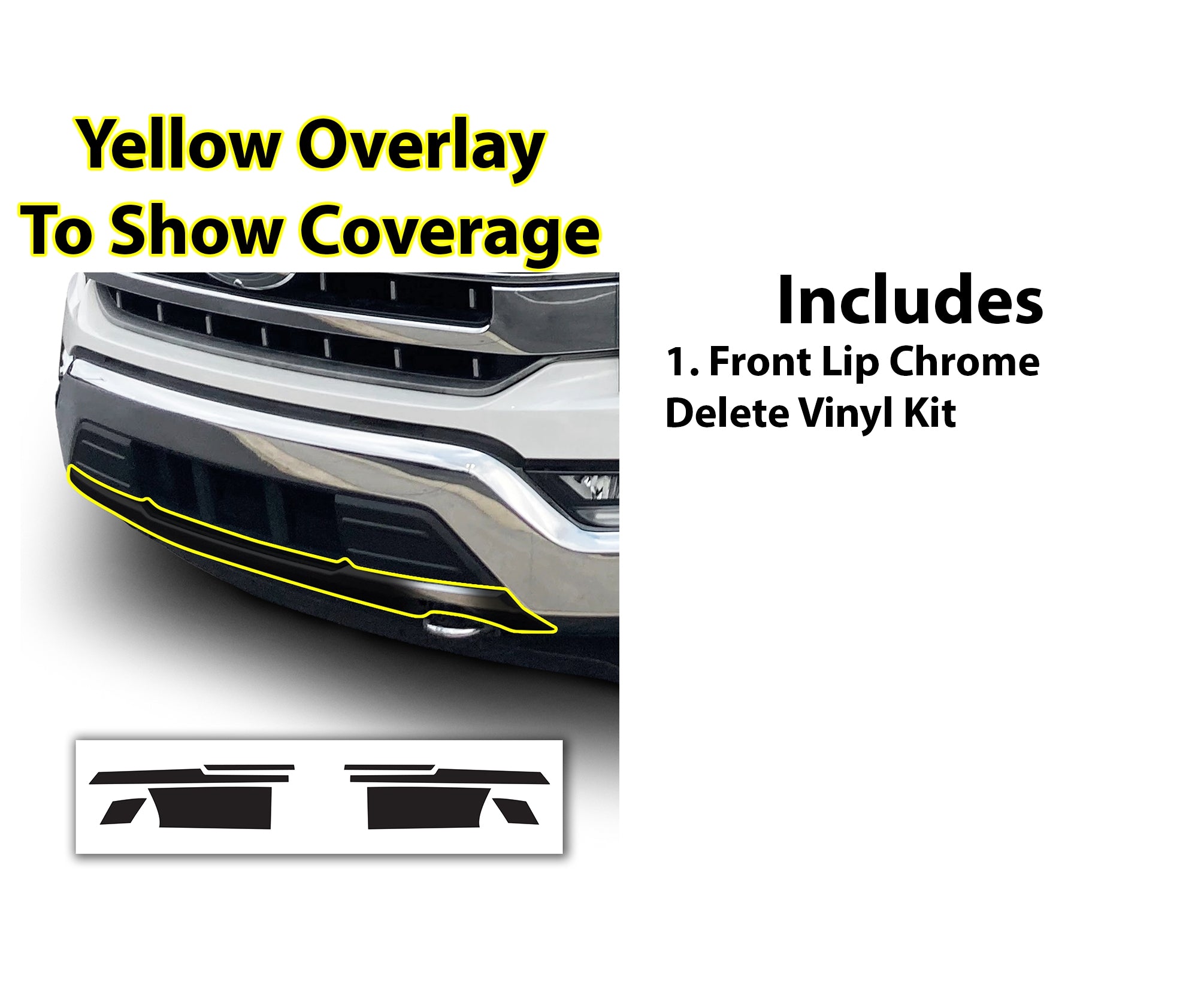 Vinyl Chrome Delete Grille Side Window Blackout Decal Stickers Overlay Film Fits Ford F - 150 2021 - 2025 - Bogar Tech Designs