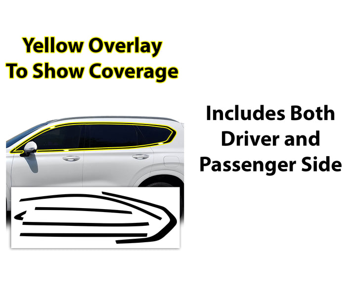 Vinyl Chrome Delete Wheel Rim Front Grille Trim Blackout Decal Stickers Overlay Film Fits Hyundai Santa Fe 2019 - 2023 - Bogar Tech Designs