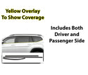 Vinyl Chrome Delete Grille Side Window Rear Blackout Decal Stickers Overlay Film Fits Volkswagen Atlas 2021-2025