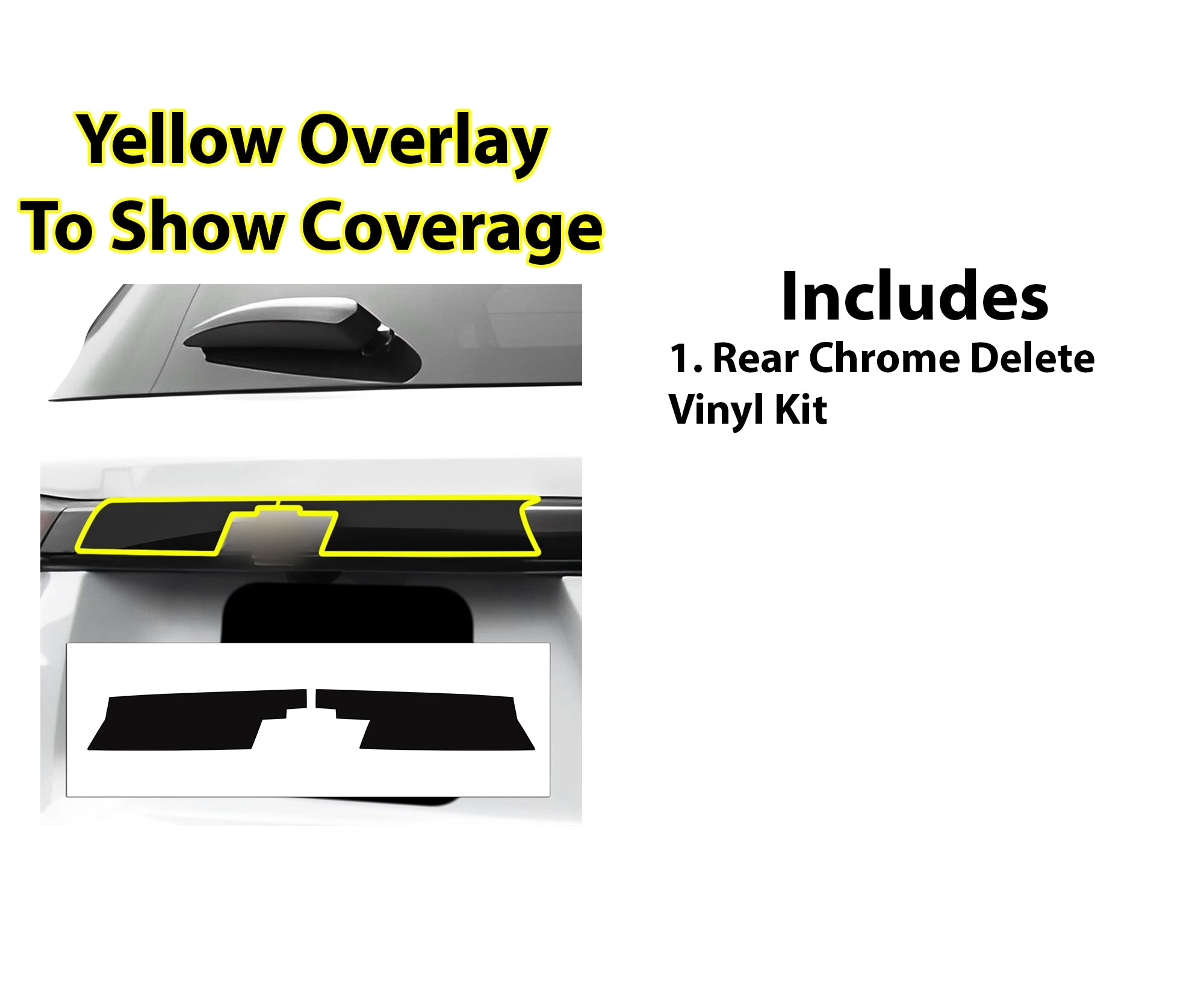 Vinyl Chrome Delete Grille Side Window Blackout Decal Stickers Overlay Film Fits Chevrolet Traverse 2018 - 2023 - Bogar Tech Designs