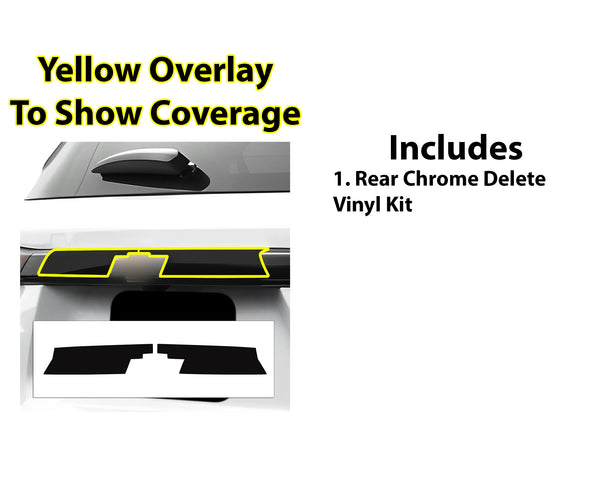 Vinyl Chrome Delete Grille Side Window Blackout Decal Stickers Overlay Film Fits Chevrolet Traverse 2018 - 2023 - Bogar Tech Designs