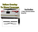 Vinyl Chrome Delete Grille Side Window Rear Blackout Decal Stickers Overlay Film Fits Acura MDX 2022-2025