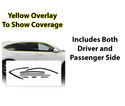 Vinyl Chrome Delete Grille Side Window Rear Blackout Decal Stickers Overlay Film Fits Acura MDX 2022-2025